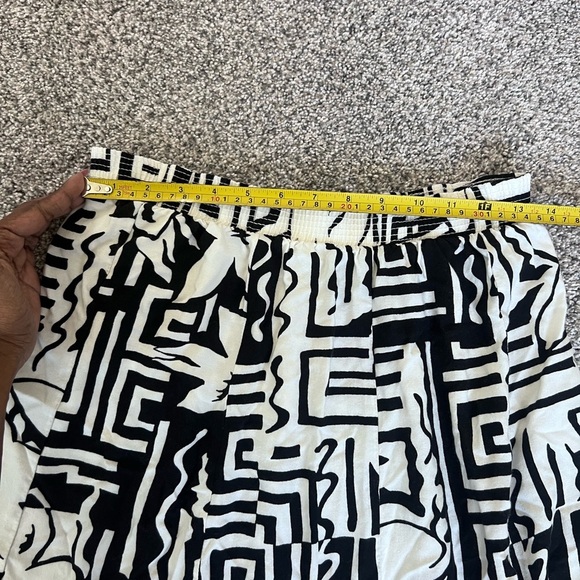 Vtg Jo Hardin Abstract Print Slit Midi Skirt Short Sleeve Top Co Ord Set Size 12 - Picture 11 of 15